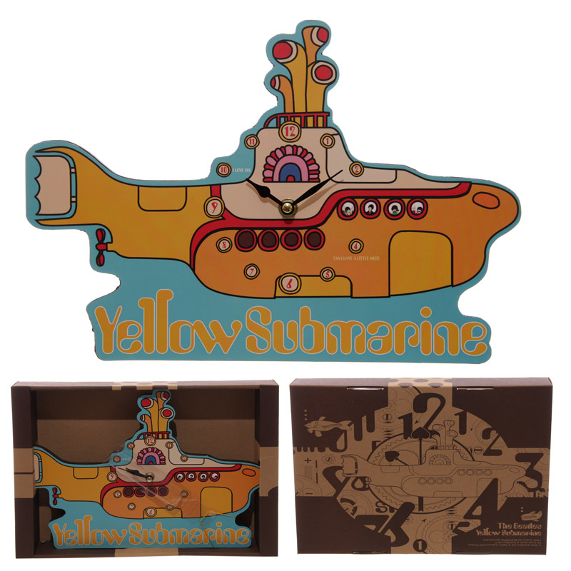 Beatles Yellow Submarine Lizenzierte Bilderuhr