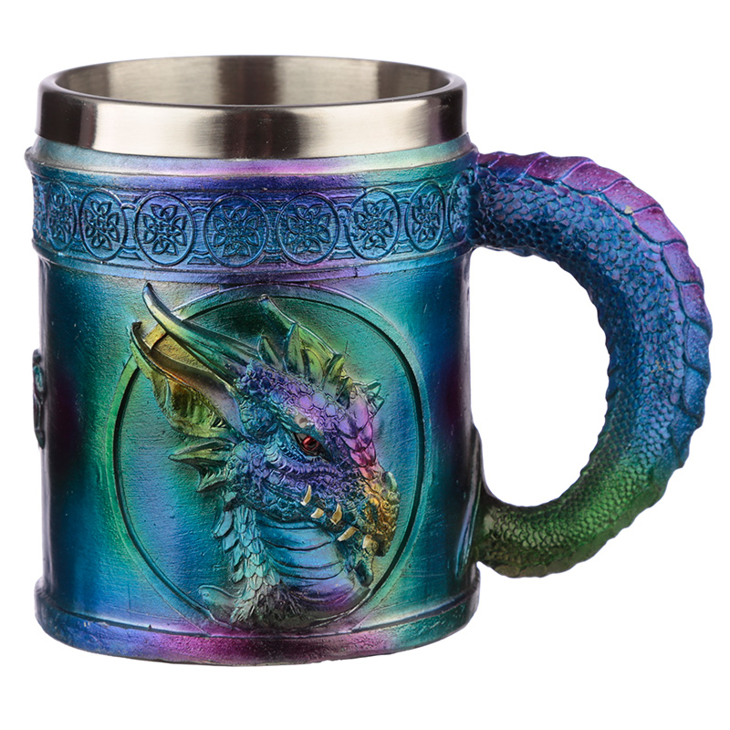 Regenbogen Drache metallischer dekorativer Krug