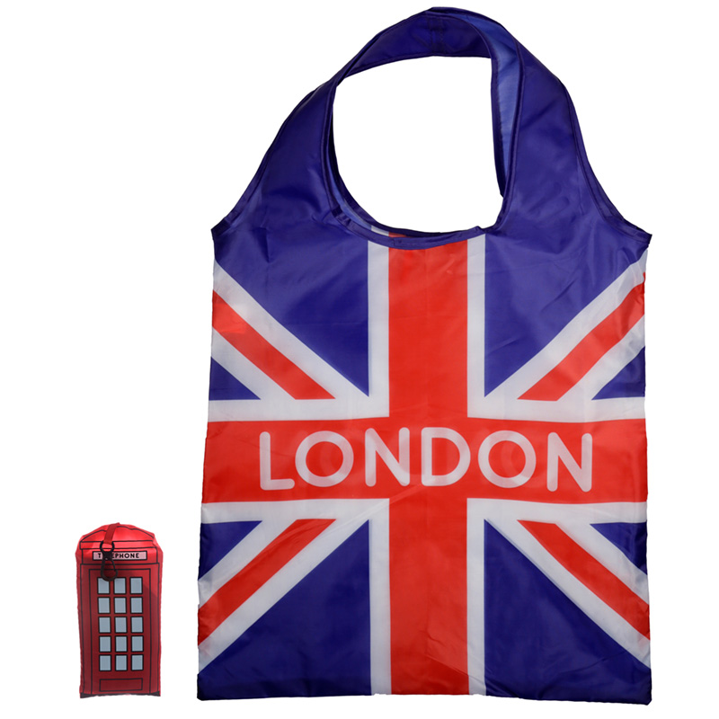 Faltbare Einkaufstasche - London Icons Rote Telefonzelle (pro Stück)