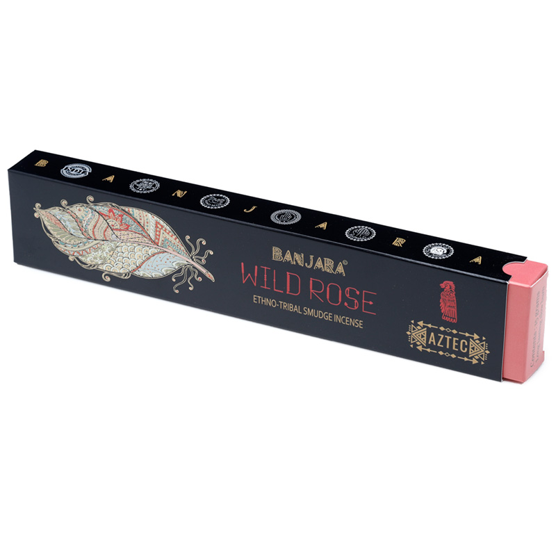 Banjara Ethno-Tribal Smudge Incense Räucherstäbchen - Wildrose (pro Verpackung)