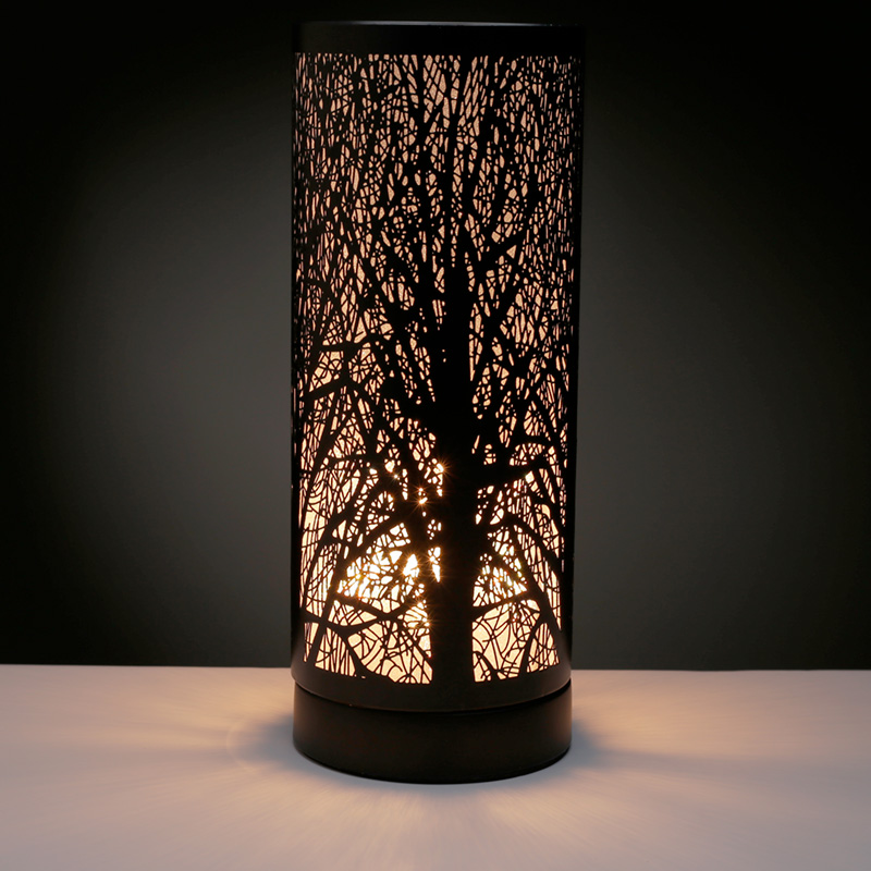 Eden Weiße Baum-Silhouette Touch Elektrische Duftlampe für Wachs Melts - EU-Stecker