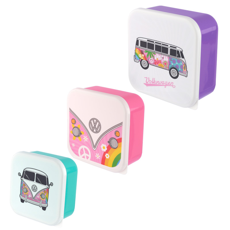 Summer Love Volkswagen VW T1 Bulli Lunchboxen Brotdosen 3er Set M/L/XL