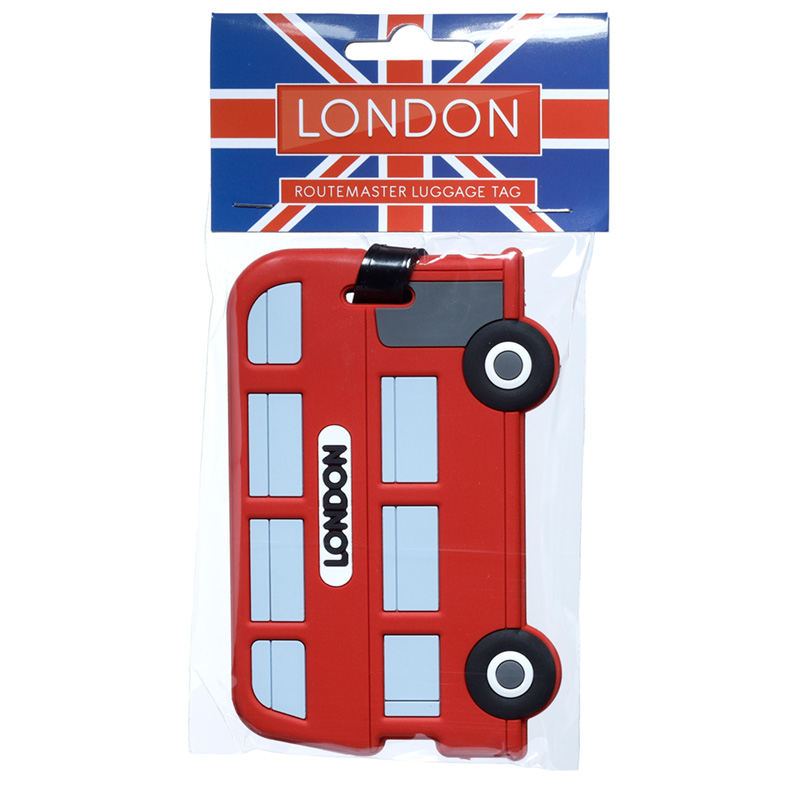 London Bus PVC Gepäckanhänger (pro Stück)