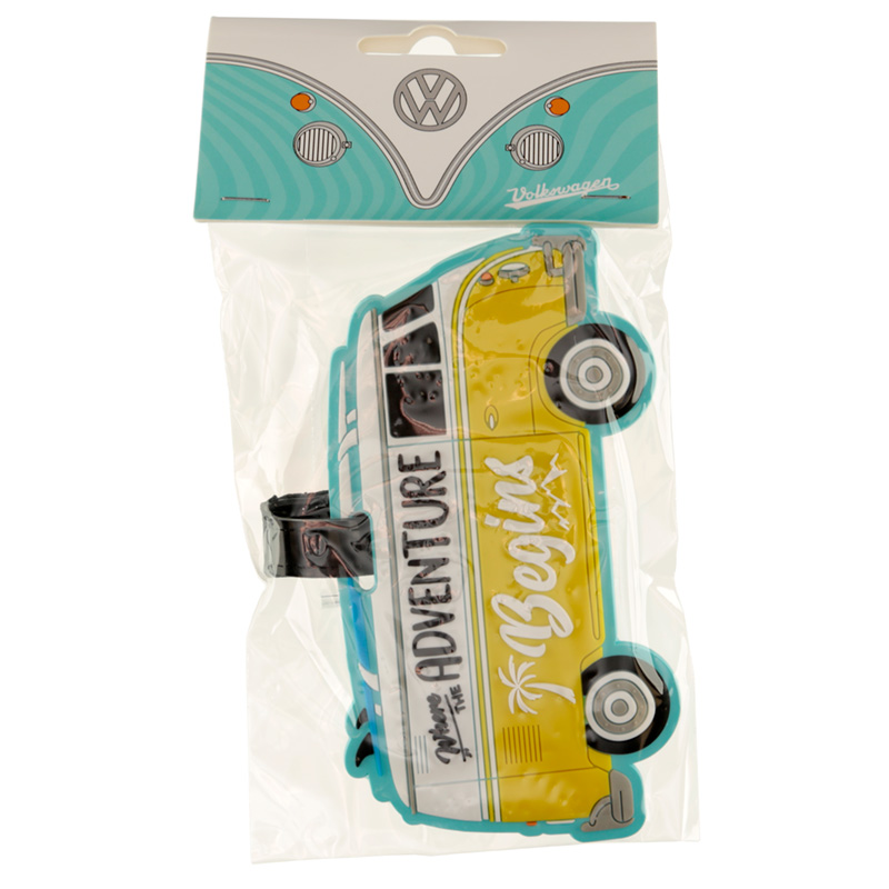 Volkswagen VW T1 Bulli Surf Adventure Begins PVC Gepäckanhänger