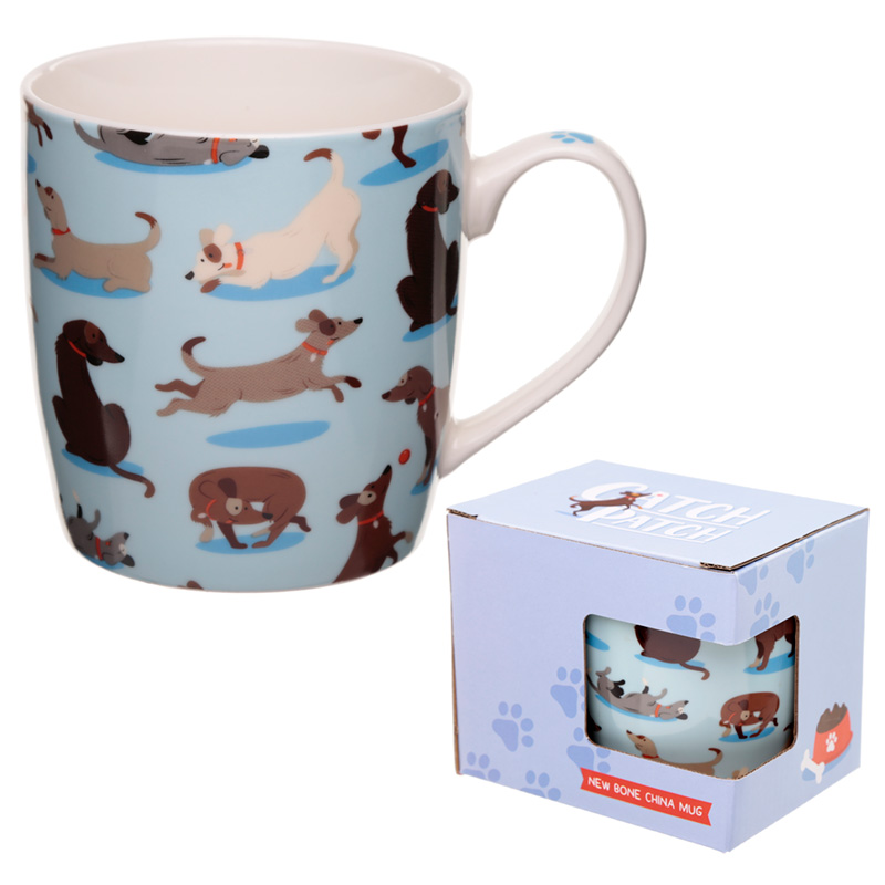 Catch Patch Hunde Design Tasse aus Porzellan