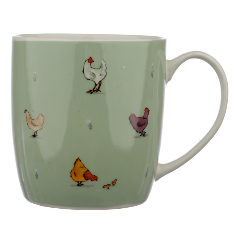 Willow Farm Hühner Tasse aus Porzellan
