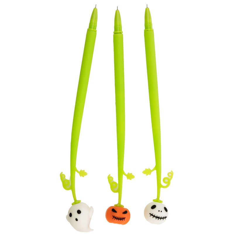 Halloween Geist & Kürbis feine Spitze Kugelschreiber Kuli (pro Stück)