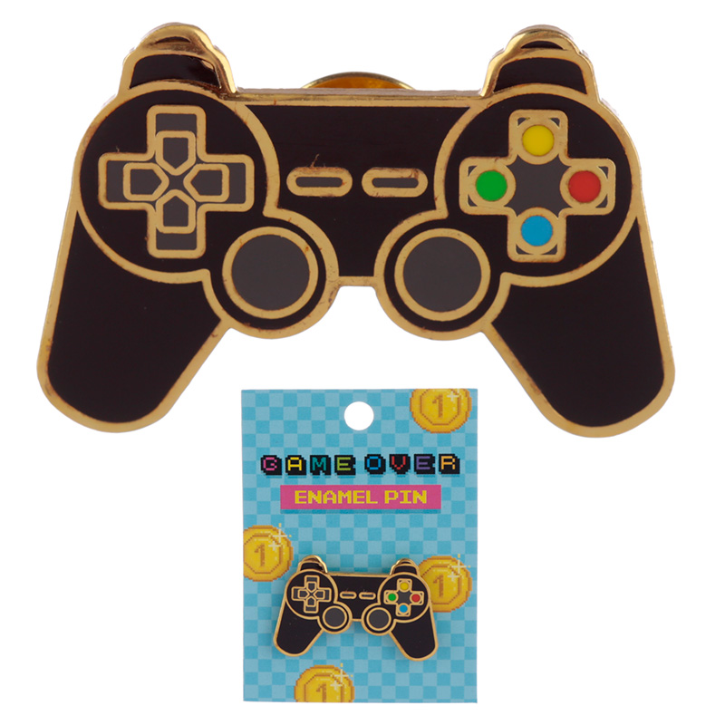 Sammelbarer Game Over Controller Emaille Anstecker Button (pro Stück)