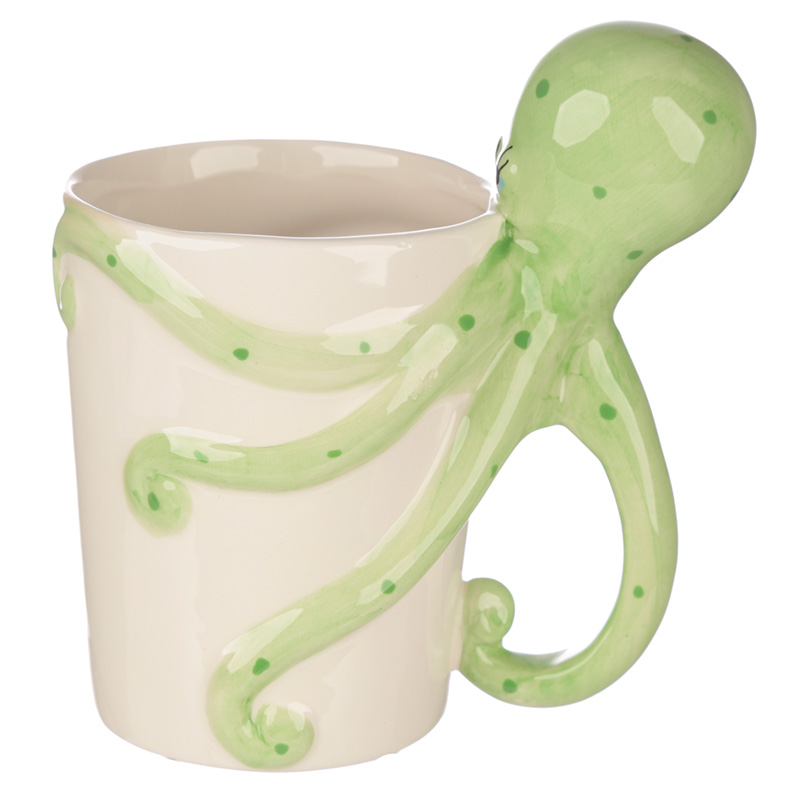 Lisa Parker Oktopus geformter Henkel Tasse aus Dolomit-Keramik