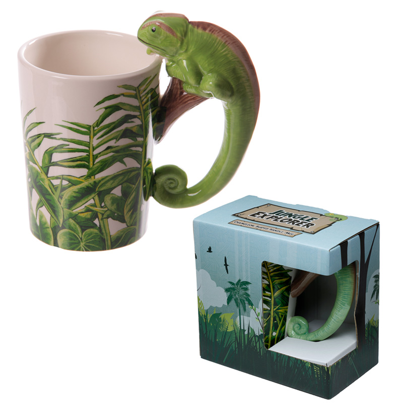 Chameleon geformter Henkel Tasse aus Dolomit-Keramik
