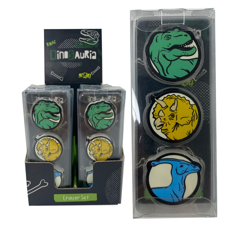 Dinosauria Dinosaurier Radiergummis 3er Set (pro Stück)