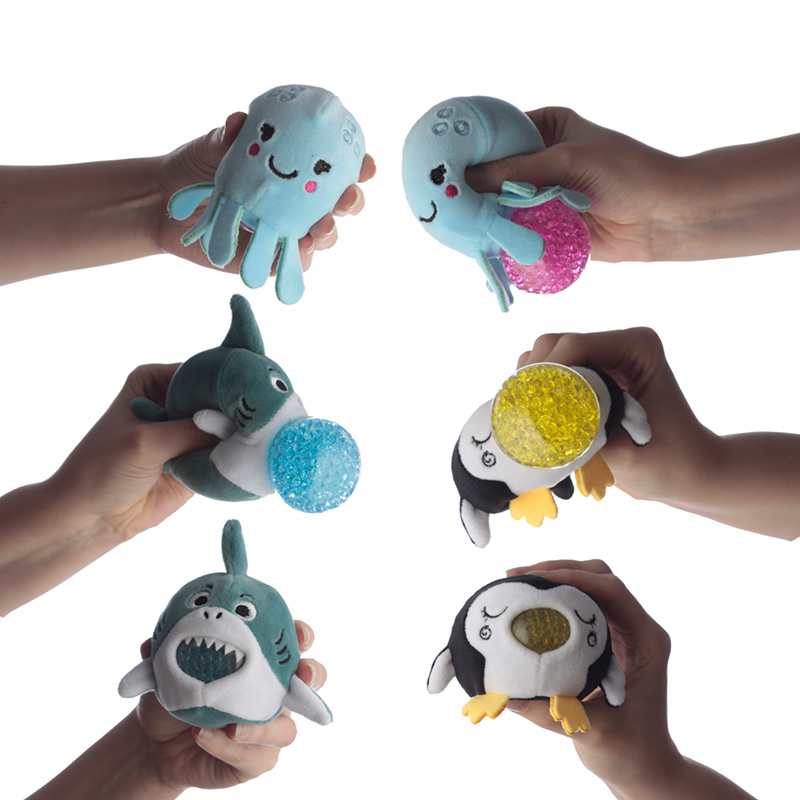 Queasy Squeezies Meerestiere Plüsch Quetschtiere Spielzeug (pro Stück)