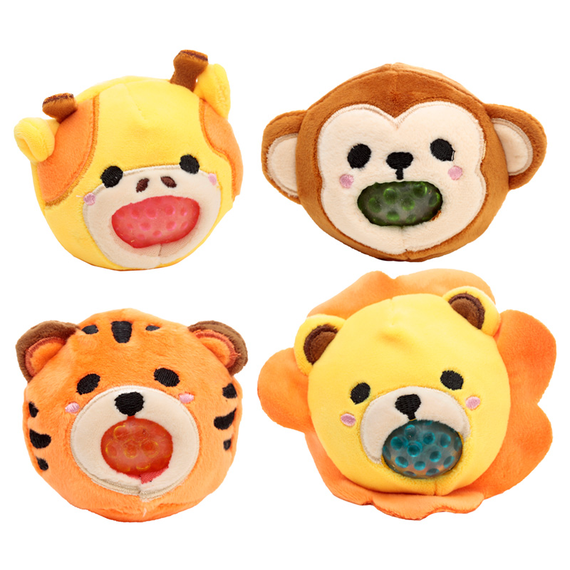 Queasy Squeezies Adoramals Zootiere Plüsch Quetschtiere Spielzeug (Affe/Tiger/Löwe/Giraffe) (pro Stück)