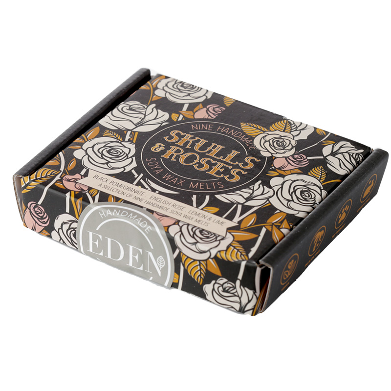 9er Set Handgemachte Soja- Duftwachs Melts - Skulls & Roses