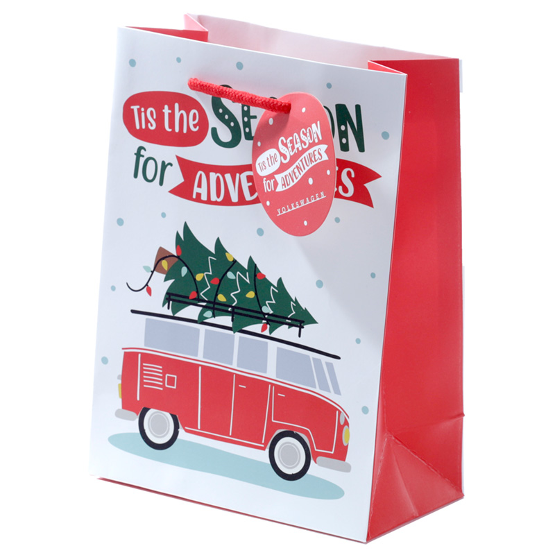 Weihnachten Volkswagen VW T1 Bulli Geschenktasche - (M) (pro Stück)