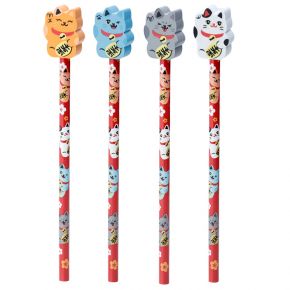  World of Wonders Mittelfinger Maneki Neko winkende Katze Figur, Glückskatzen und Rauchladen Zubehör, 420 Geschenke für Steiner