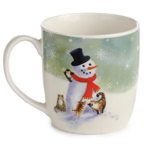 Kim Haskins Weihnachten Ingwer Katze Porzellan Tasse,Geschenk/Geschenk/Strumpf