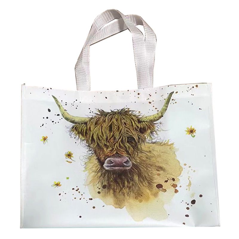 Jan Pashley Highland Coo Kuh wiederverwendbare Einkaufstasche