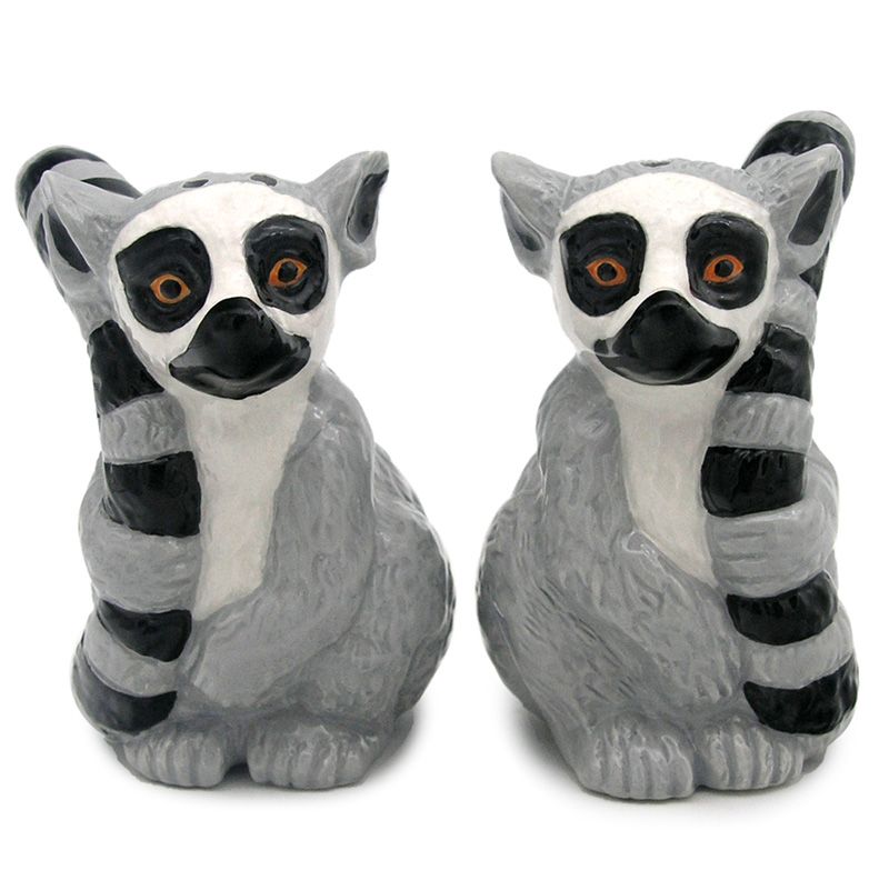 Lemur Salz- und Pfefferstreuer aus Keramik