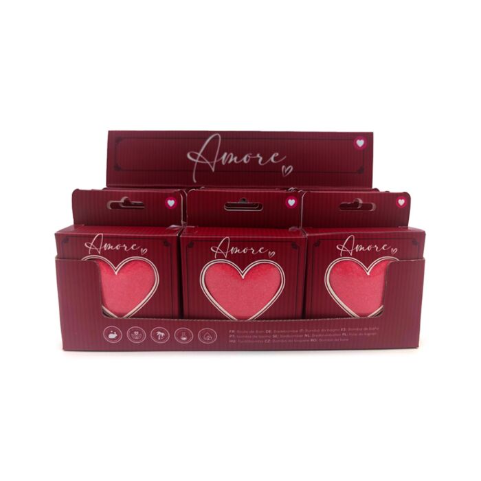 Amore Herzen Herz-Badebombe in Geschenkverpackung