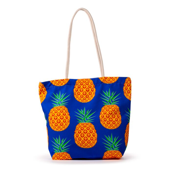 Anannas-Muster Strandtasche aus Segeltuch