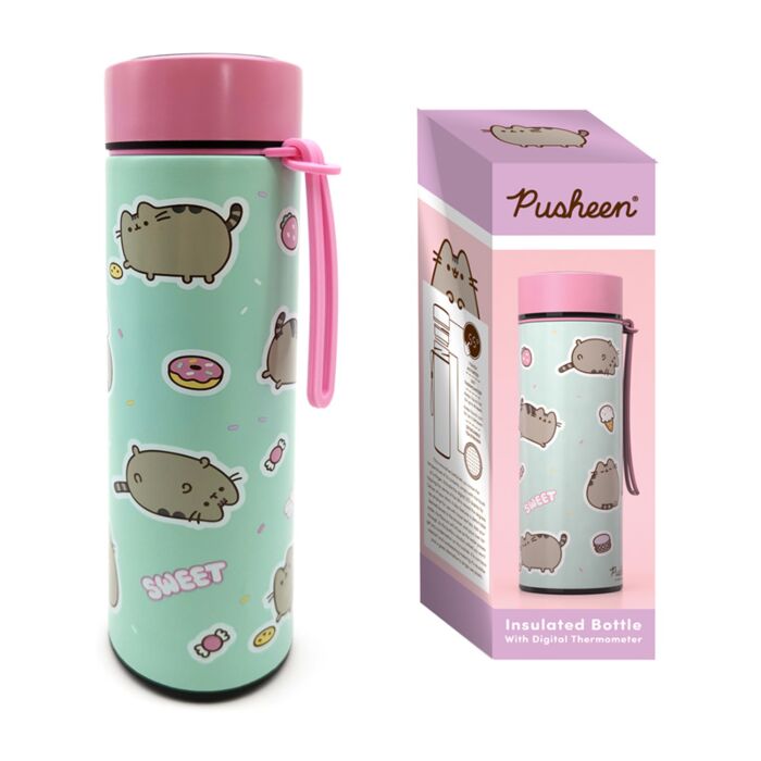 Pusheen the Cat Sweets Süßigkeiten Thermosflasche mit Digital-Thermometer