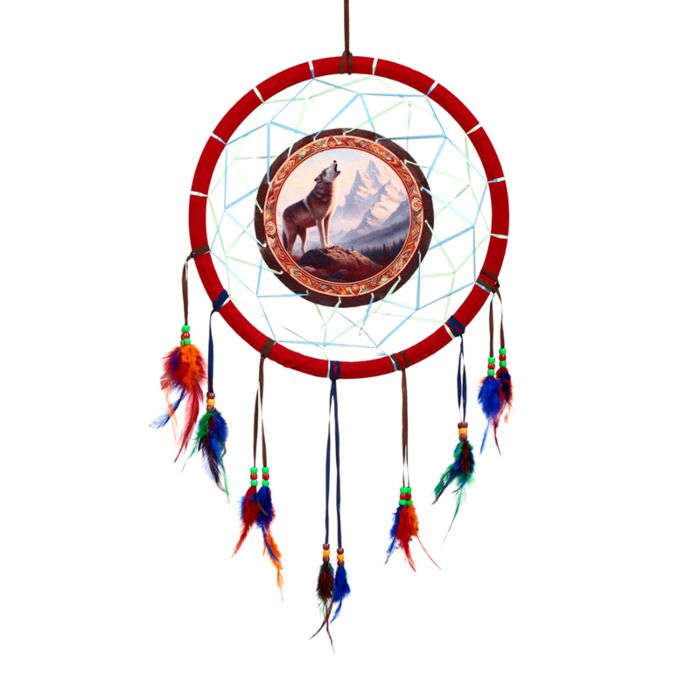 Bergwolf Traumfänger 33cm