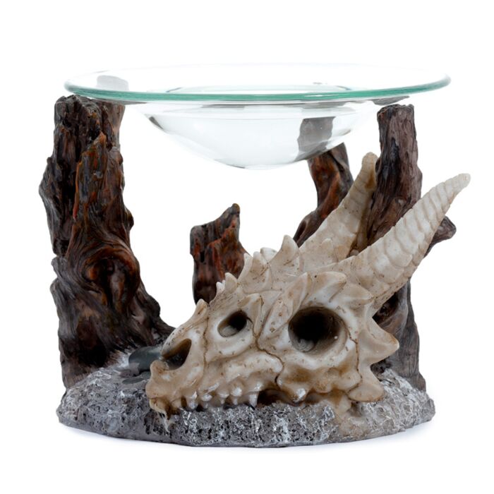 Shadows of Darkness Drache Totenkopf Duftlampe mit Glasschale