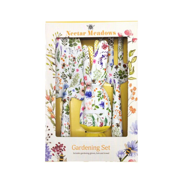 Nectar Meadows Biene Garten Schaufel, Harke & Handschuhe 3-teiliges Geschenkset