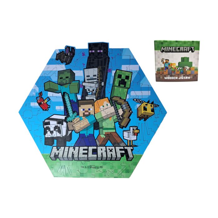 Minecraft Creeper-förmiges Holzpuzzle 130 Teile 