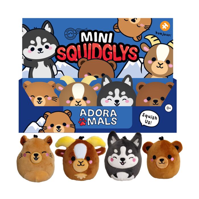 Squidglys Adoramals Gebirgstiere Kleiner Plüsch-Schlüsselanhänger