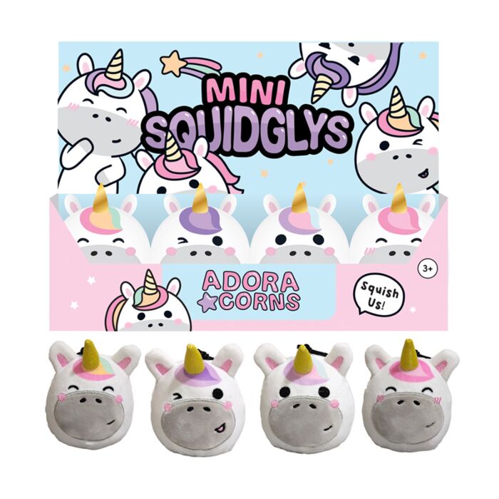 Squidglys Adoracorns Astra the Unicorn Einhorn Kleiner Plüsch-Schlüsselanhänger