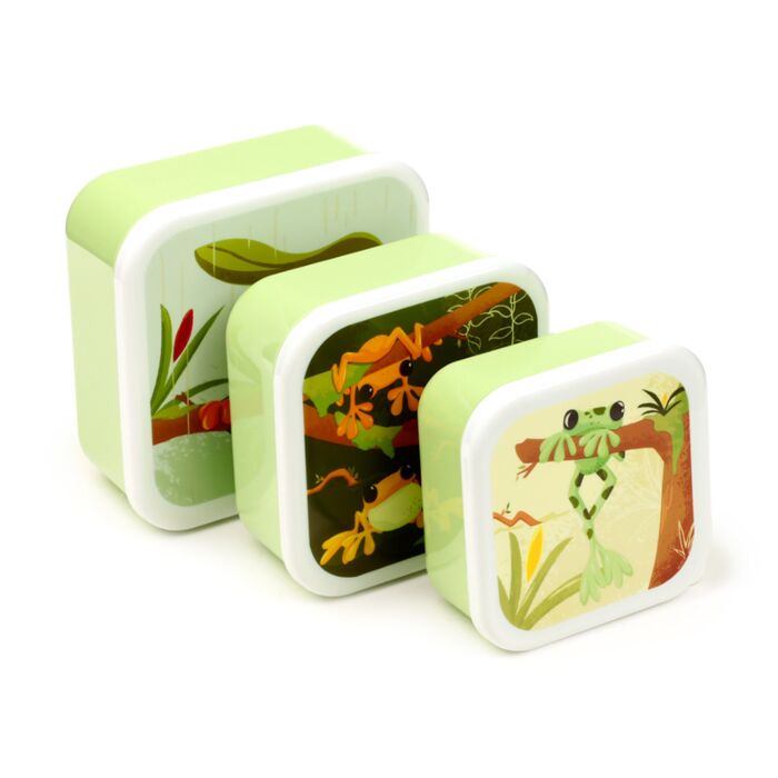Tropical Frogs Tropen Frosch Frösche Lunchbox 3er-Set