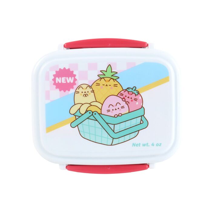 Pusheen the Cat Katze Obst Stapelbare Lunchbox mit Besteck & Clipverschluss