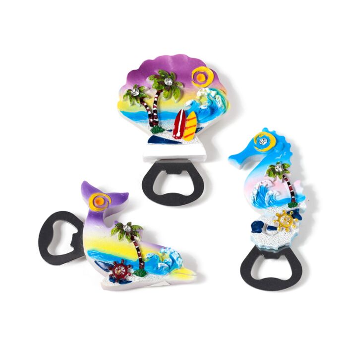 Meer und Strand Souvenir Flaschenöffner mit Magnet