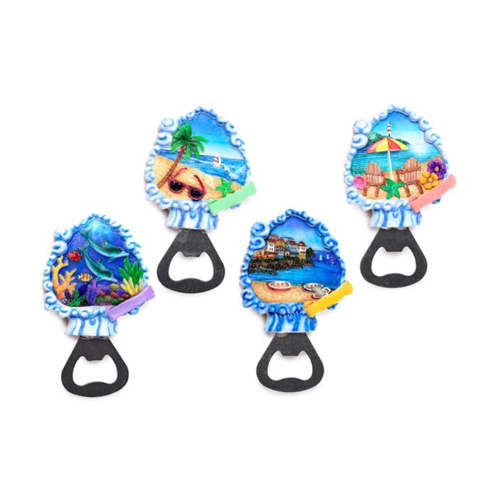 An der Küste Souvenir Meer- & Strandszenen Magnetischer Flaschnöffner