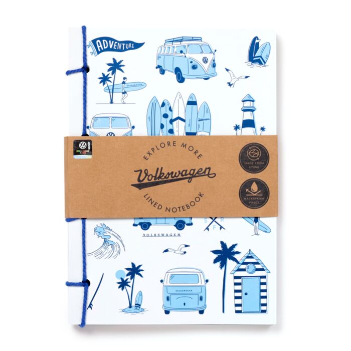 Volkswagen VW T1 Bus Bulli Explore Steinpapier Liniertes Notizbuch A5 