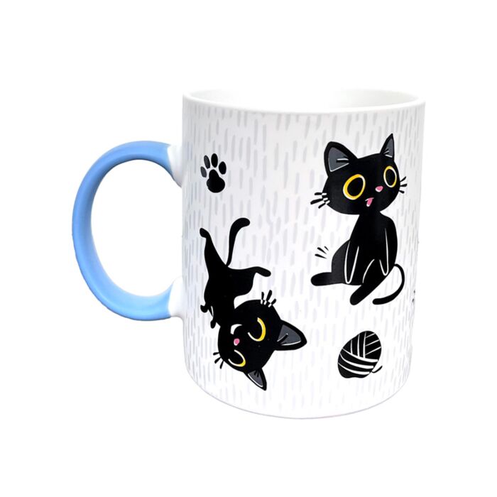 Lucky the Black Cat Katze Porzellanbecher