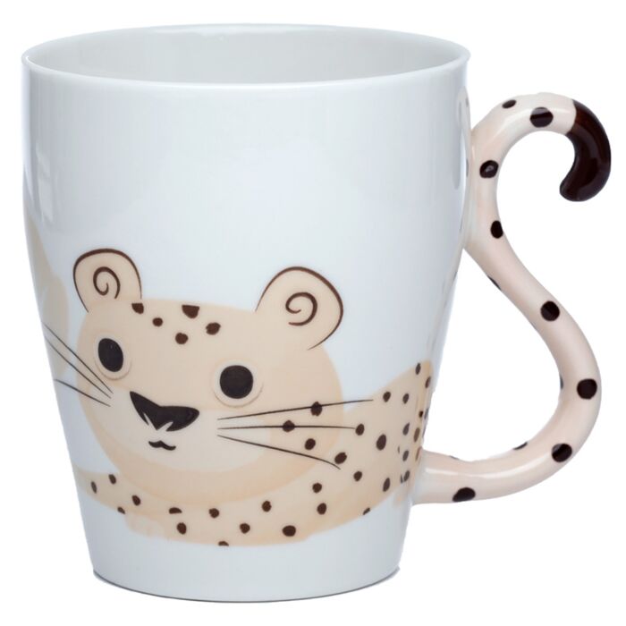 Zooniverse Zootiere Gepard Figurativer Griff Porzellanbecher