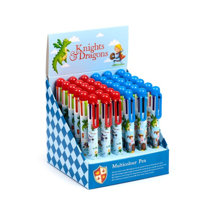 Knights & Dragons Ritter & Drachen Mehrfarbiger Kugelschreiber (6 Farben)