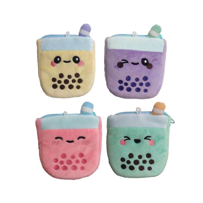 Foodiemals Bubble Tea Mini Plüsch Geldbörse