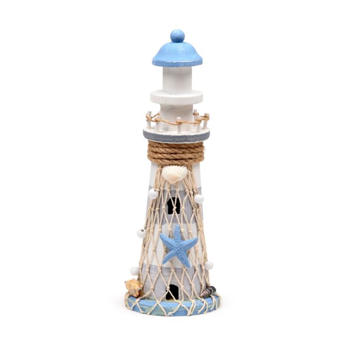 Strand-Souvenir - Leuchtturm Figur mit blauem Stern