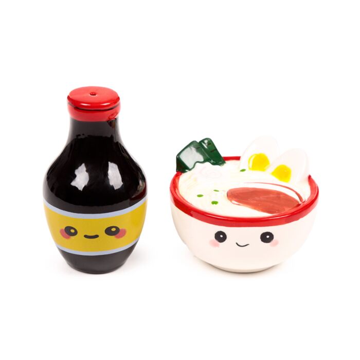 Nori der Ramen Foodiemals Keramik Salz-& Pfefferstreuer Set