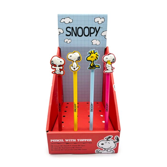 Peanuts Snoopy & Woodstock Bleistift mit PVC-Topper