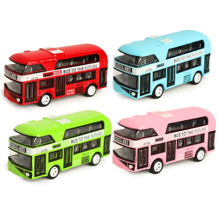 Diecast Zurückziehen Bus Spielzeugauto