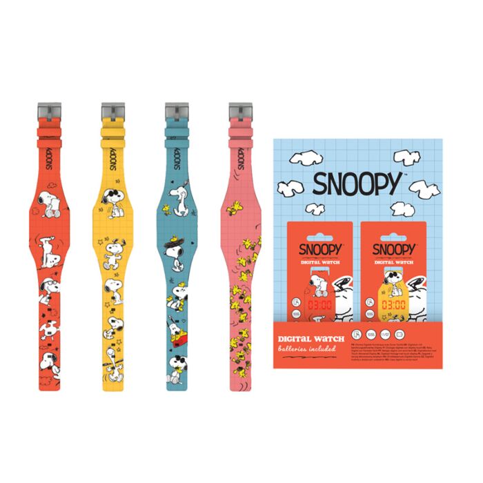 Peanuts Snoopy & Woodstock Silikon-Digitaluhr