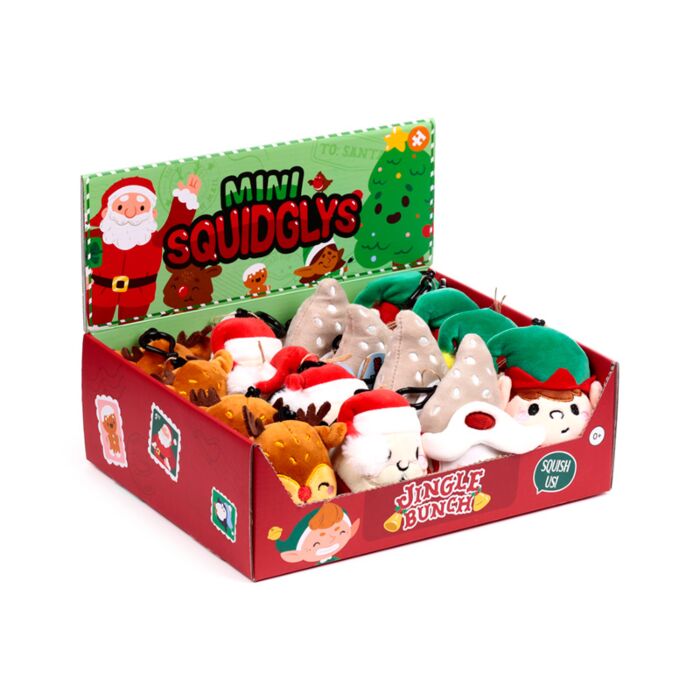 Squidglys Festive Friends Weihnachten Plüschschlüsselanhänger