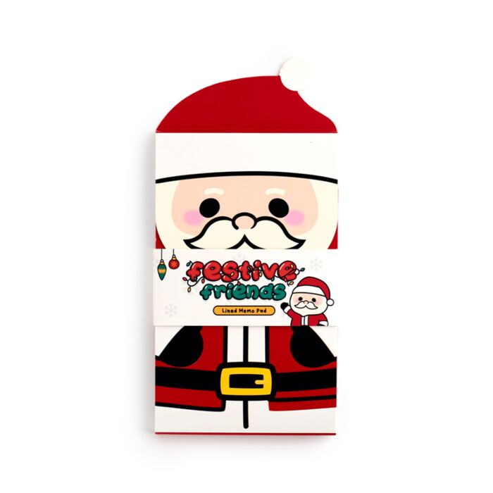 Festive Friends Weihnachtsmann Aufklappbarer Notizblock