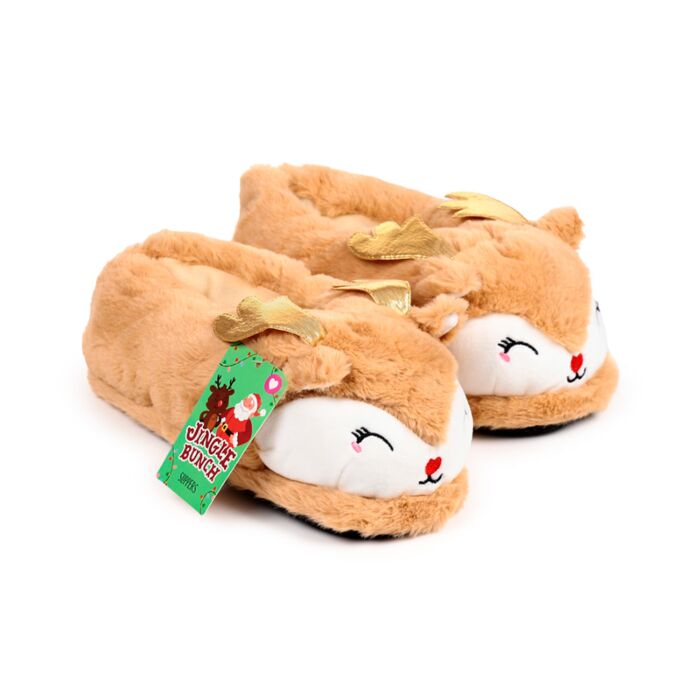 Jingle Bunch Weihnachten Rentier-Hausschuhe (Unisex Einheitsgröße)