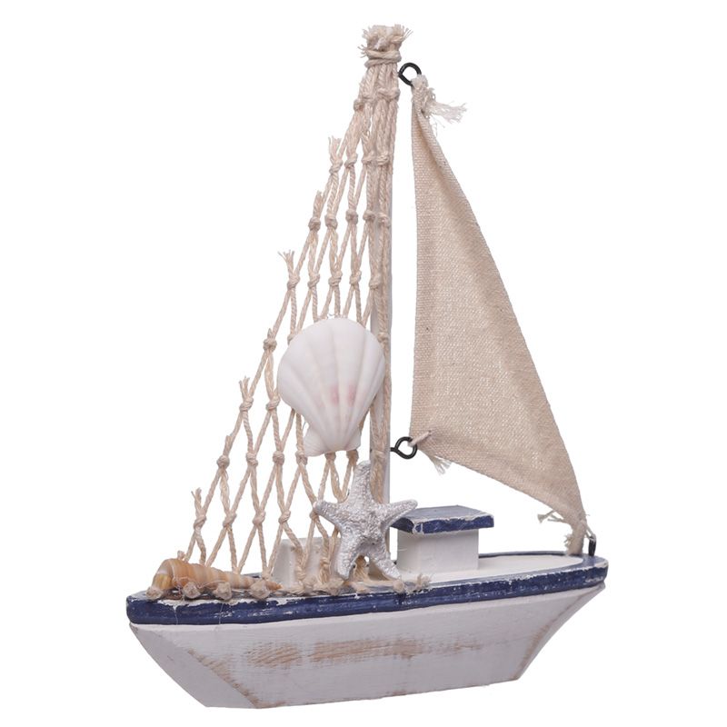 Nautische Dekoration - Mittelgroß Segelboot mit Schale